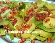 Avocado and pomegranate salad