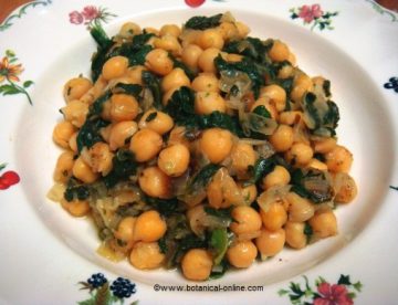 recipe for chickpeas with spinach